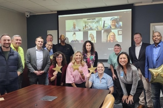 Coppell Chamber of Commerce Board of Directors celebrating the recent three-star accreditation announcement.