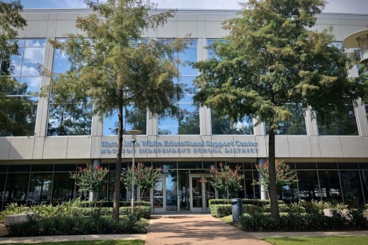 Exterior shot of Houston ISD Admin Building