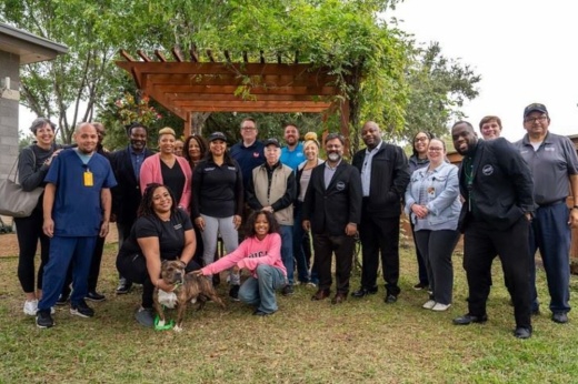 Missouri City Animal Services Division officials at the open house event unveiling the renovated animal shelter.