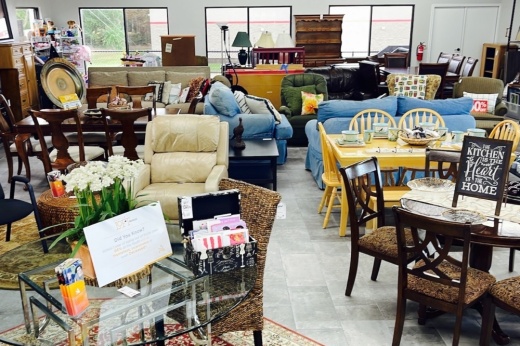 A variety of furniture at the resale store Angels Loft