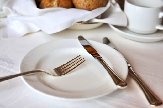 Plate and fork.