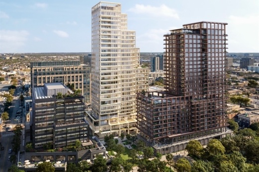 Rendering of mixed-use development planned near Knox Street in Dallas.