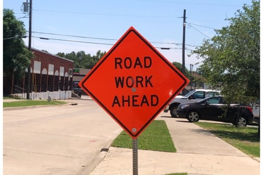 road work sign