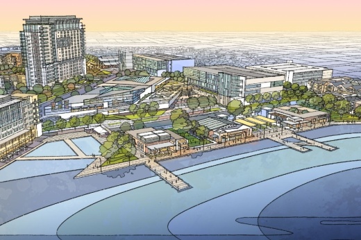 Rendering of the proposed mixed-use development