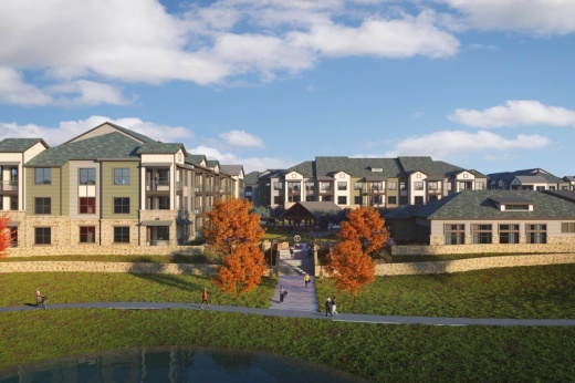 Rendering of Trailhead at Creek Trail apartment buildings