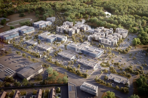 A 106-acre development with a hotel, retail and other mixed-use buildings could be coming to Friendswood called Friendswood City Center. (Courtesy Tannos Development Group)