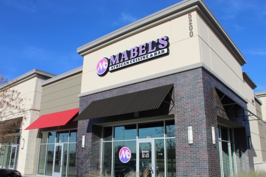 Mabel's African Cuisine and Bar sign and storefront.