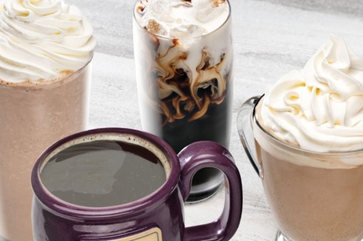 drinks from PJ's Coffee