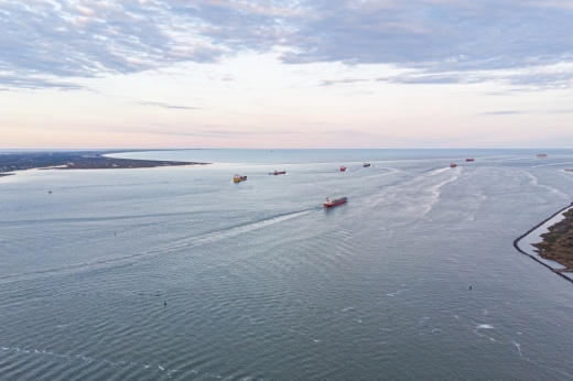 This is the proposed site of the Texas Coastal Barrier between Galveston Island and the Bolivar Peninsula on Saturday, Dec. 17, 2022. (Courtesy Jamaal Ellis/J.Vince Photography)
