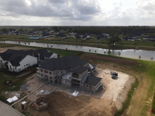 overview image of a home under construction