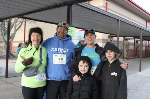 Family at Spark Love 5k run