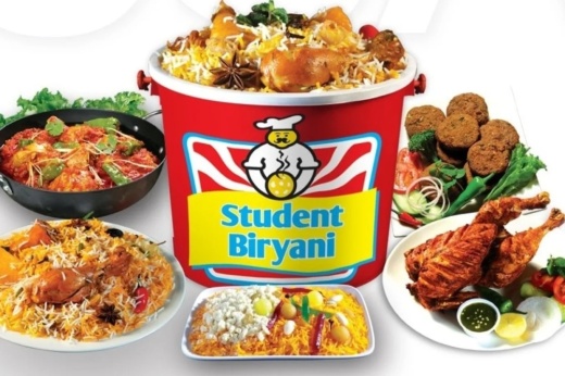 Stock image of the dishes that are served at Student Biryani.
