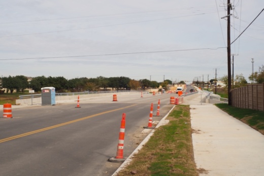 view of the new bridge and roadwork