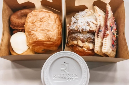 Coffee and pastries from Six Sips
