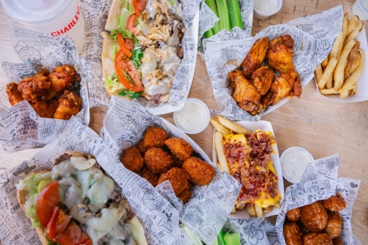 Assortment of wings at Charleys