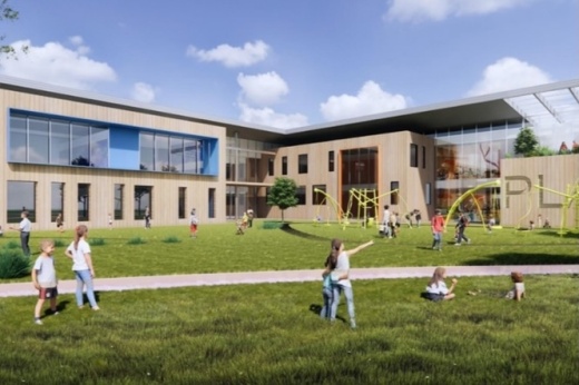 A rendering of the Foster Elementary campus replacement