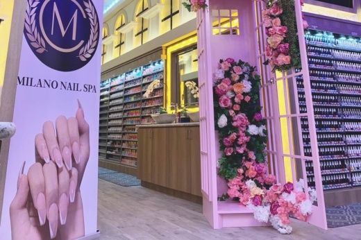 A photo of the inside of a nail salon.