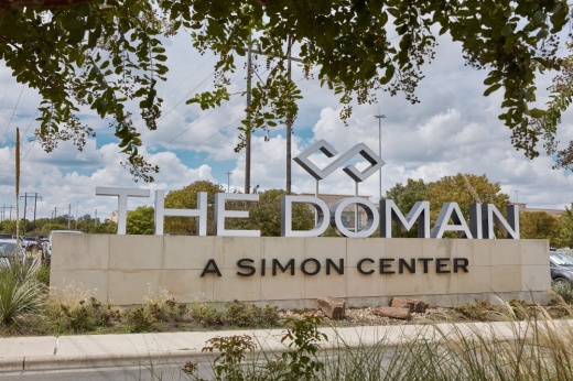 An outside view of the sign at The Domain