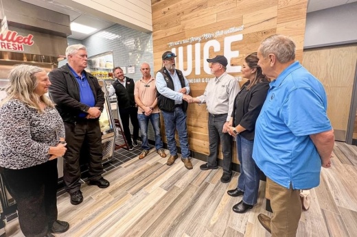 City leaders celebrate the grand opening of a new Jersey Mike's Subs in Cibolo. (Courtesy Cibolo Economic Development)