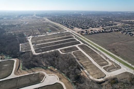 A view of Cyrene at Painted Tree development from the sky.