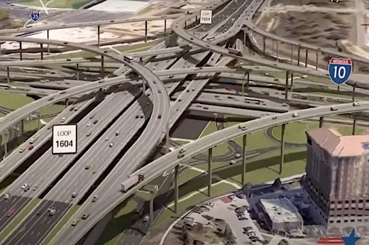 An artist's rendering of Loop 1604 at I-10 in San Antonio