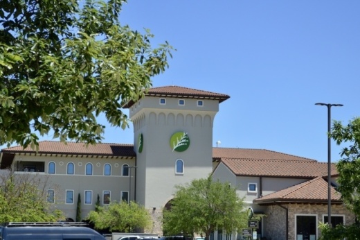 Cedar Park City Hall with trees in foreground