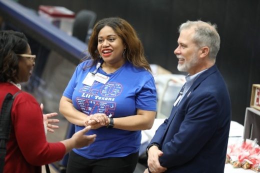 Attendees at an interview fair