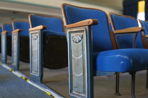 Blue auditorium seats