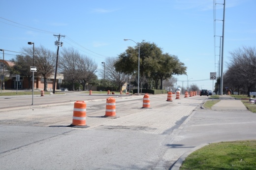 Road construction to repair Arapaho Road in Richardson