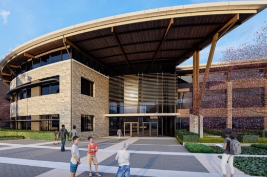 A rendering of Lake Houston Middle School in Humble ISD