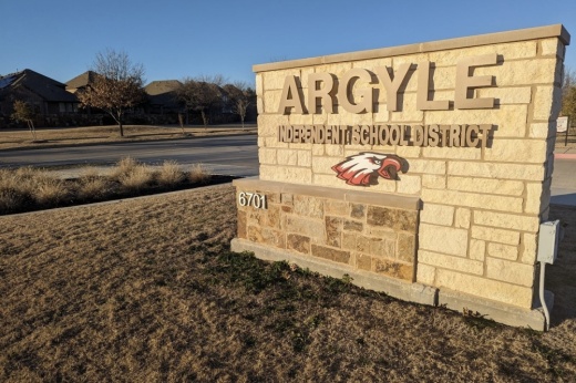 Signage at Argyle ISD administration building