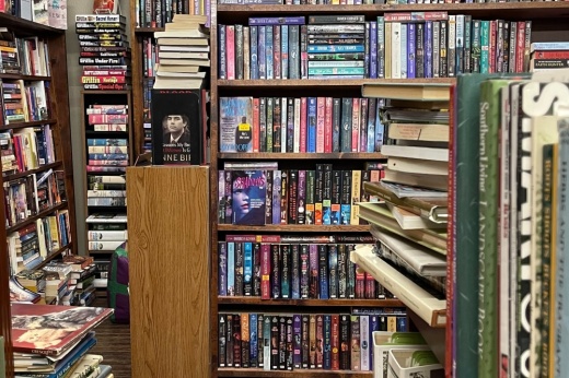 Bookstore shelves