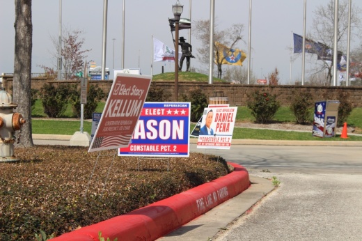 Political signs outdoors