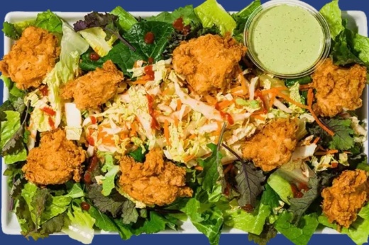 salad with pressure-cooked chicken