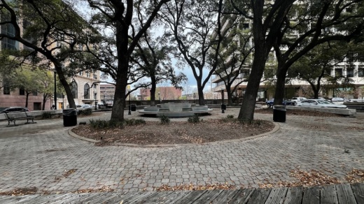 This is a photo of Quebedeaux Park in downtown Houston.