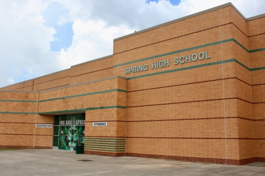 The photo shows Spring High School.