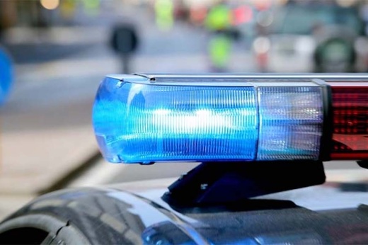 police lights on a car