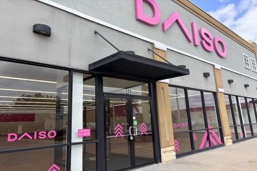 The exterior of a Daiso storefront.
