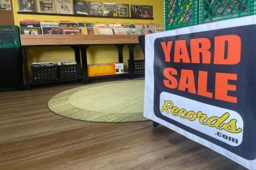 yard sale records sign