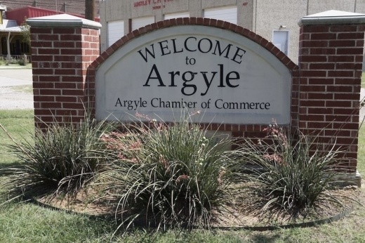 Picture of a Welcome to Argyle town sign