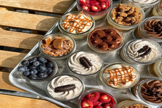 Variety of cheesecakes