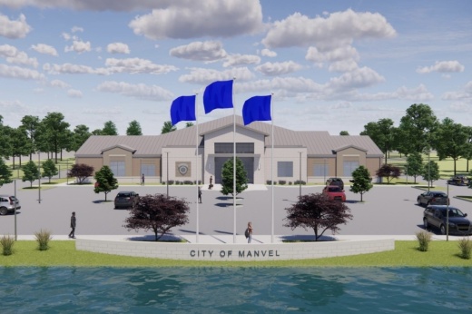 Rendering of the new Manvel police station