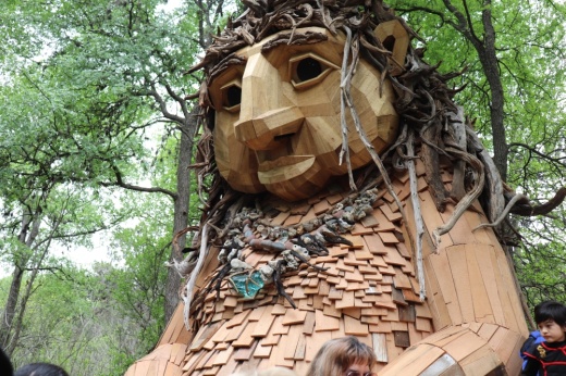 Malin the Troll can be found at Pease Park, located at 1100 Kingsbury St., Austin. (Zara Flores/Community Impact)