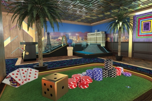 Rendering of a new Las Vegas-themed indoor mini golf course in Pflugerville.