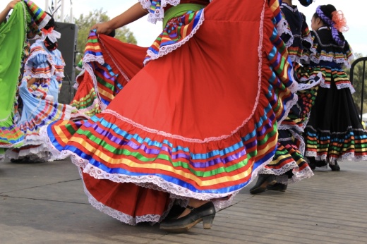 A colorful folklórico dress.
