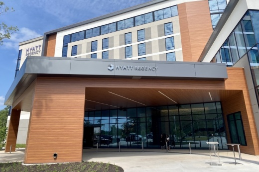 The Hyatt Regency Conroe and Convention Center, which opened May 25, cost nearly $109 million to construct. (Cassandra Jenkins/Community Impact)