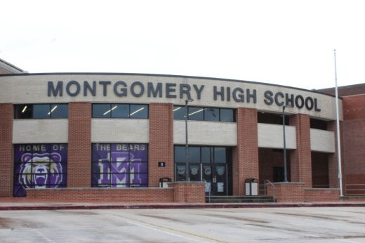 The photo shows Montgomery High School.
