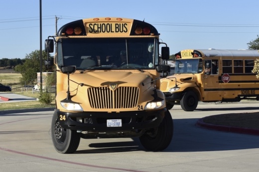 two school buses