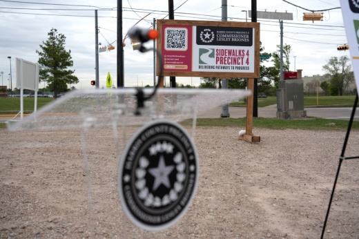 At a March 20 news conference, Precinct 4 Commissioner Lesley Briones announced the Sidewalks 4 Precinct 4 initiative, which will invest $20 million in sidewalk improvements throughout unincorporated Harris County. (Courtesy Harris County Precinct 4)