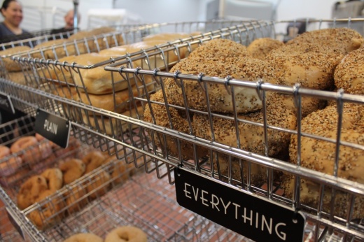 Rack of bagels